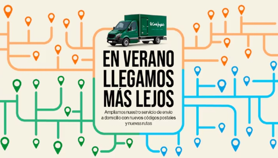 El Corte Inglés amplía a 745 rutas su servicio de entrega a domicilio de súper e híper este verano