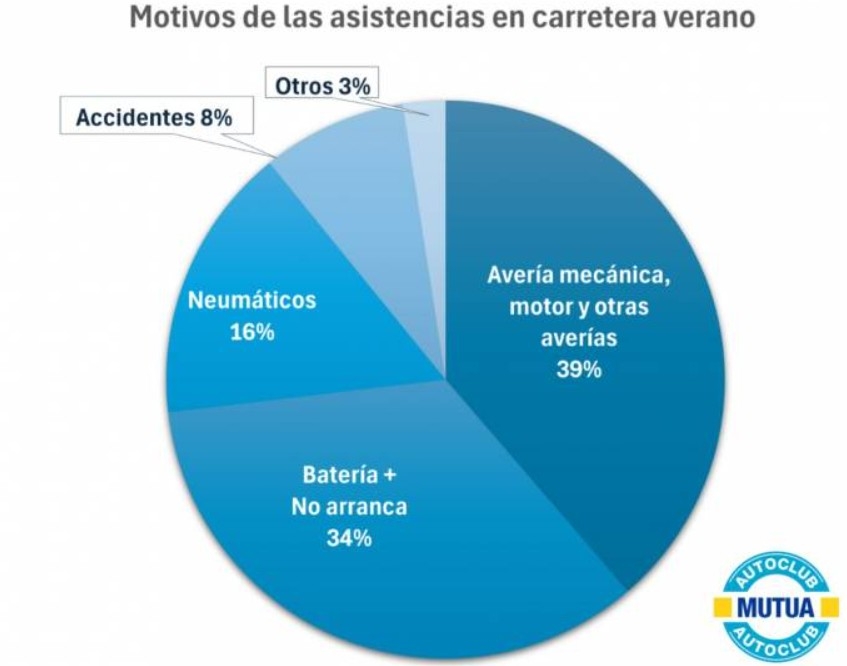 Desglose de las causas de asistencia durante el periodo veraniego.