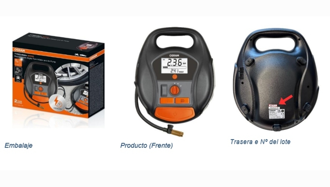 Osram retira un lote específico de su producto TYREinflate 6000 por motivos de seguridad