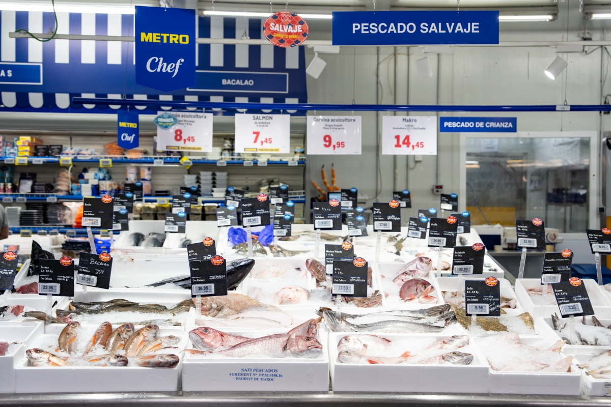 Pescadería de Makro.