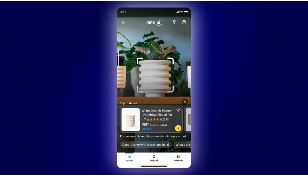 Amazon presenta Lens Live, una nueva función en su app que reconoce productos y los compara con sus ofertas