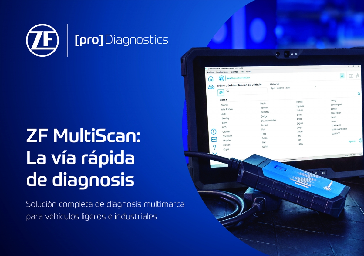 Solución para los diagnósticos multimarca y multisistema ZF MultiScan.