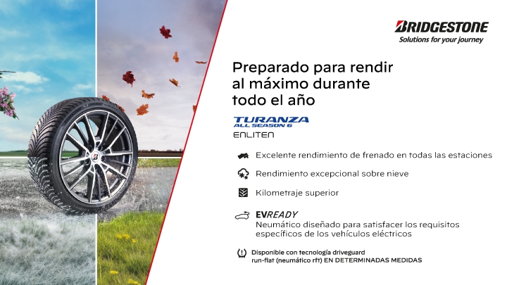 Neumático premium todo tiempo Turanza All Season 6 con tecnología ENLITEN