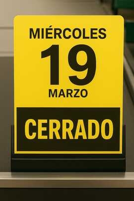 Cartel separador de compra de Mercadona