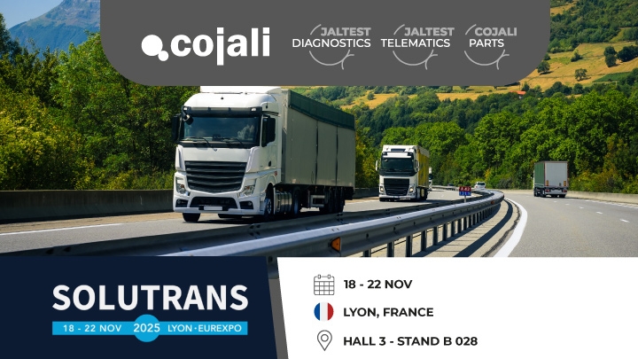 Cojali presentará en Solutrans 2025 las últimas novedades de sus soluciones de diagnosis, telemática y componentes para vehículo industrial