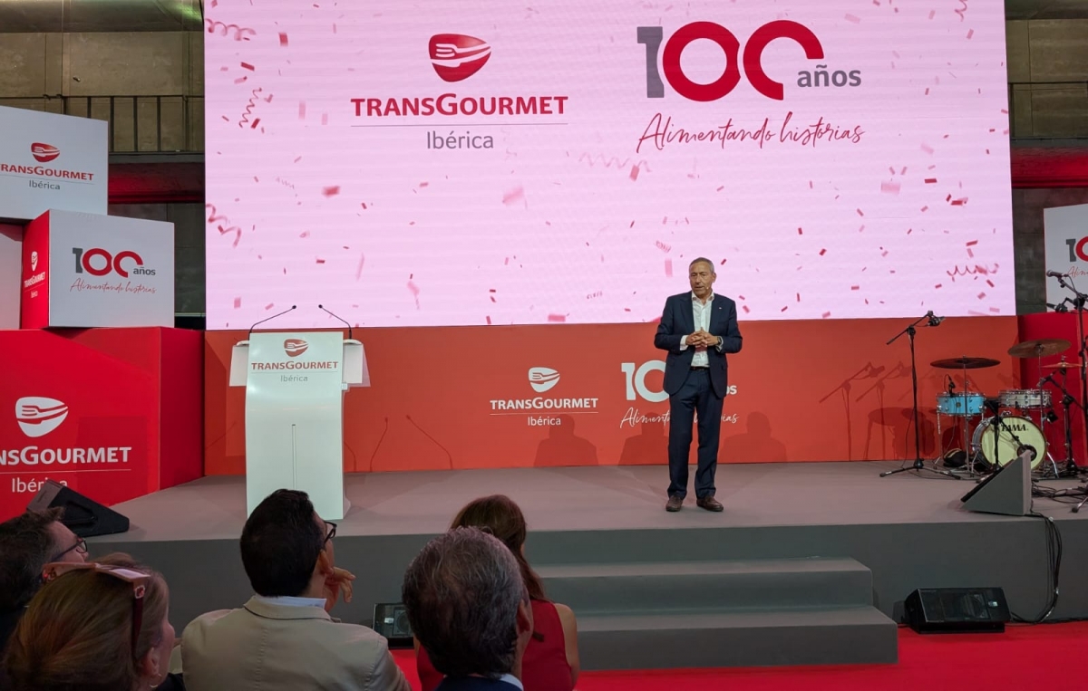 LLuís Labairu, durante su intervención en la jornada festiva con empleados y clientes celebrada en Madrid.