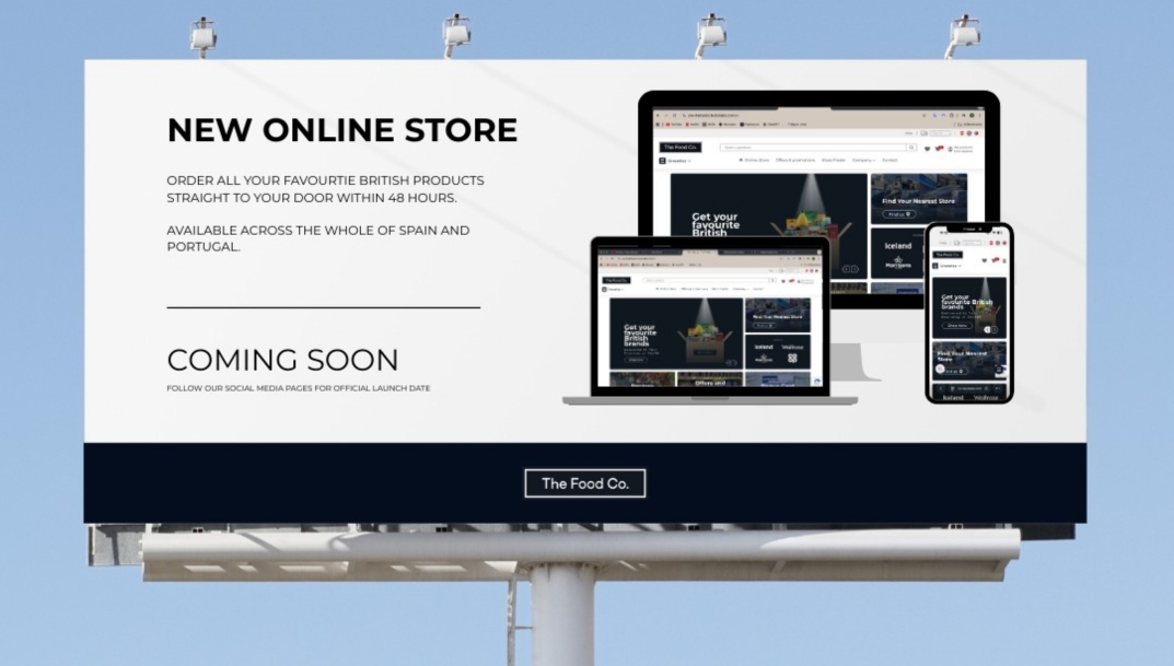 Anuncio de The Food Co en el que avanza el lanzamiento de su tienda online. - 