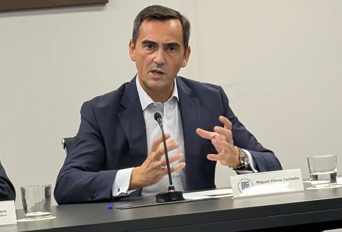 El presidente de Cetraa, Miguel Pérez Carballo, durante la presentación.