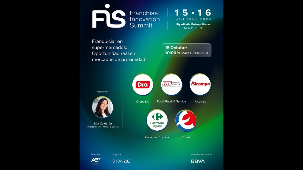 Franchise Innovation Summit (FIS) arrancará el 15 de octubre con la participación de Carrefour, Dia, Eroski, Alcampo... y FRS