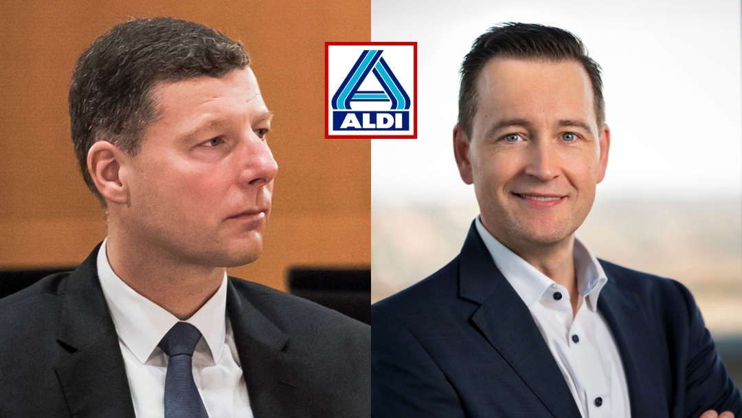Torsten Hufnagel, CEO saliente (izquierda); y Nicolás de Lope (derecha), CEO entrante de Aldi Nord. - FRS.