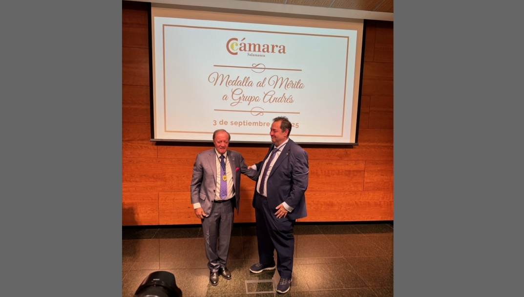 Grupo Andrés recoge la Medalla al Mérito Empresarial de la Cámara de Comercio de Salamanca