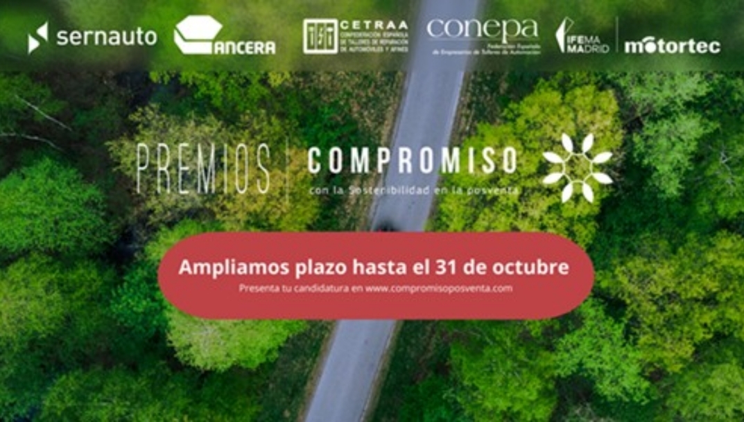 Los V Premios Compromiso con la Sostenibilidad en la Posventa amplían el plazo de candidaturas al 31 de octubre