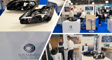 SustainEra incorpora faros LED, depósitos para el DPF, pinzas de freno refabricados y baterías de 12V recicladas