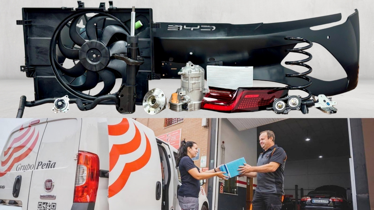 Grupo Peña se adelanta a la demanda del taller y amplía su stock con recambios para BYD, MG y Omoda