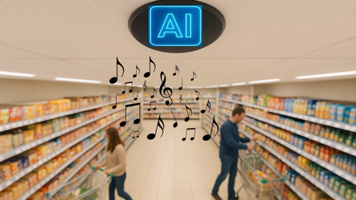 La IA llega al hilo musical del supermercado: ahorro de costes y polémica por los derechos de autor