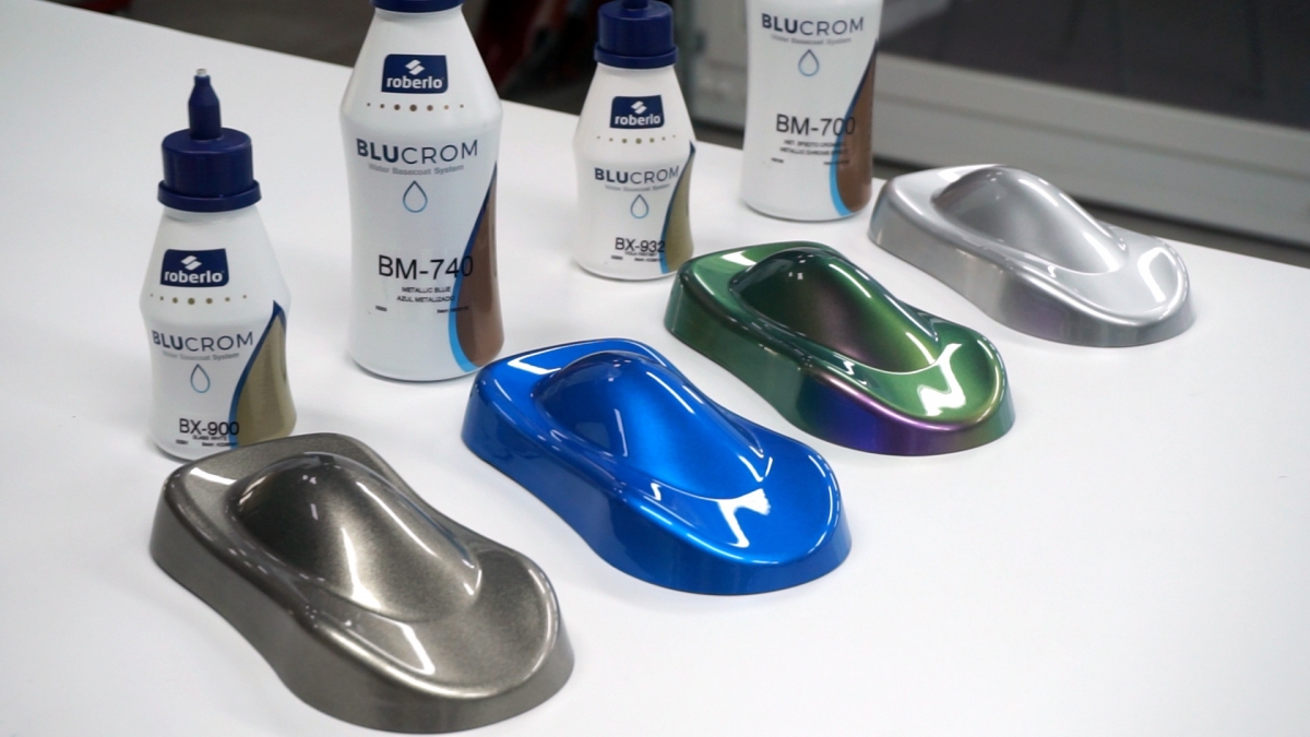 Así lucen los cuatro nuevos colores de Roberlo para su base agua Blucrom.