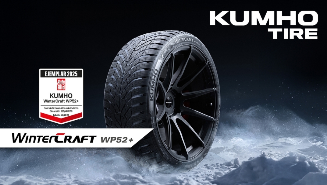 Kumho Tire obtiene la máxima puntuación en el test de invierno de Auto Bild con su neumático WinterCraft WP52+ 