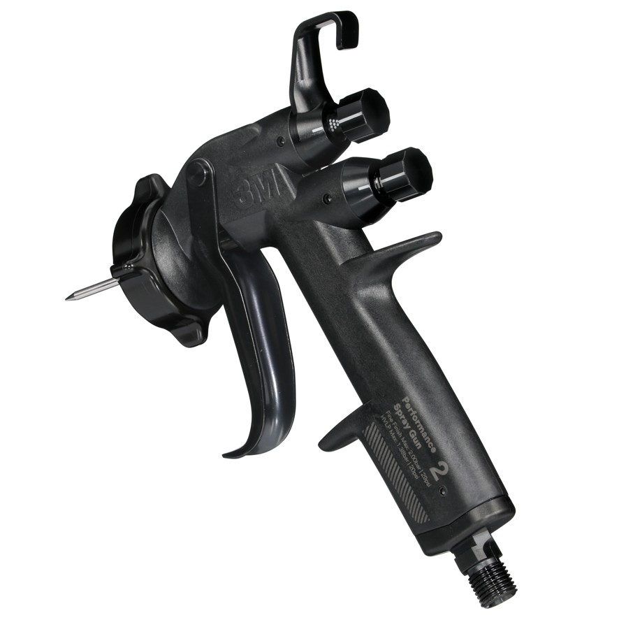 En la imagen, el remozado diseño de la pistola de pulverización recién presentada de 3M.