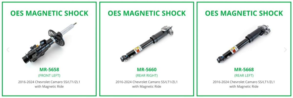 Varios de los amortiguadores estrenados por Arnott.