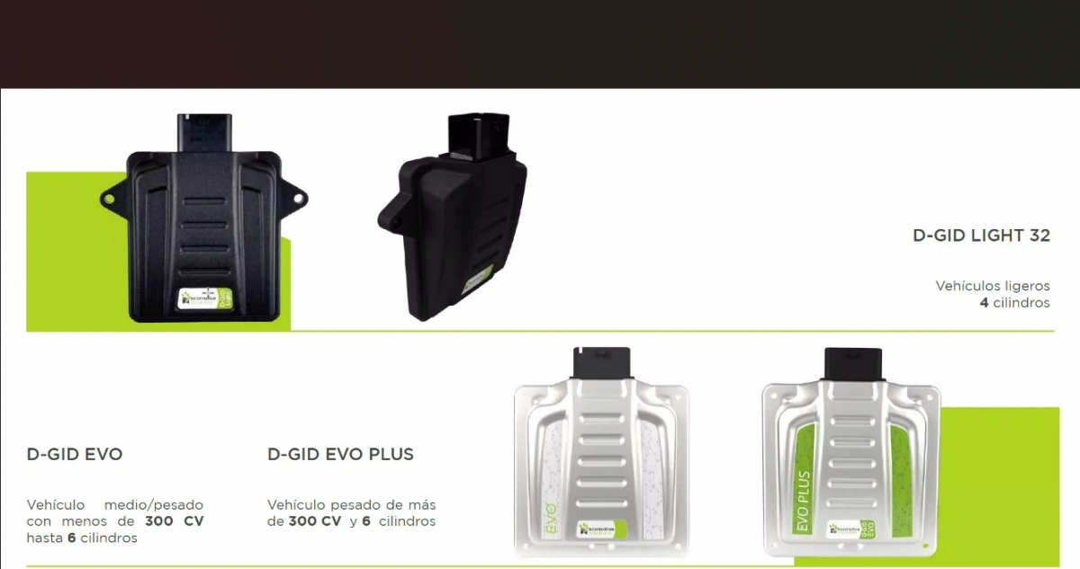 En la imagen, los tres tipos de centralita del sistema de conversión a gas. - 