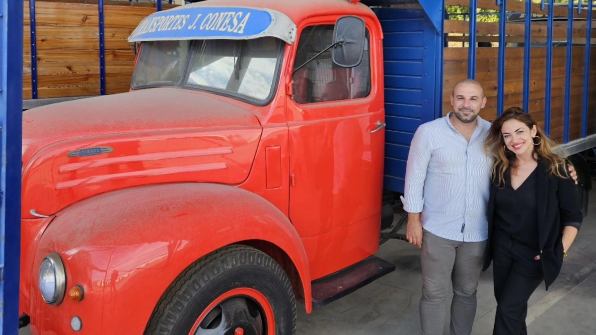 Esperanza Gaspar durante su visita a la empresa Primafrio.