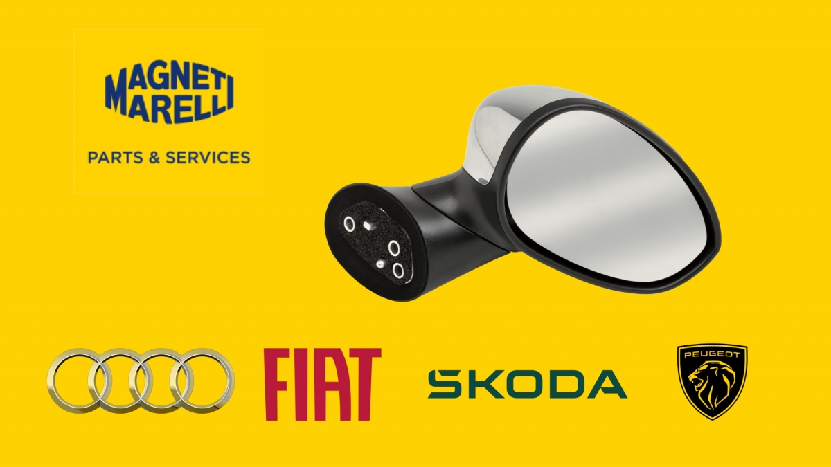 Magneti Marelli amplía su gama de espejos retrovisores con 16 nuevas referencias compatibles con Audi, Skoda, Fiat y Peugeot