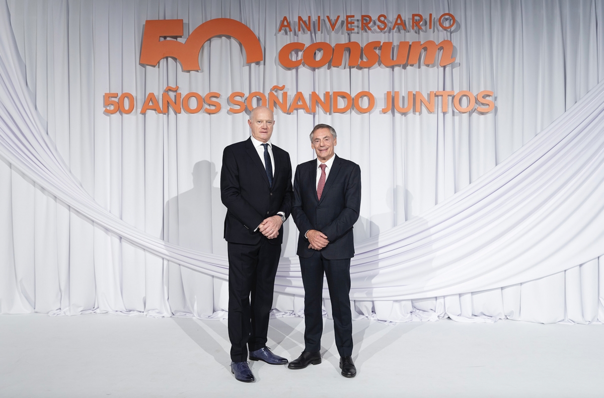 Antonio Rodríguez Lázaro y Juan Luis Durich, presente y pasado de Consum.