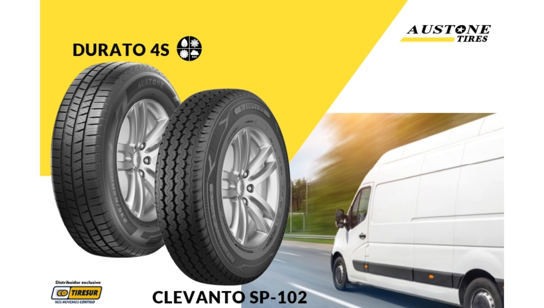 Tiresur amplía su catálogo con los nuevos neumáticos Durato 4S y Clevanto SP-102 de Austone para vehículos comerciales