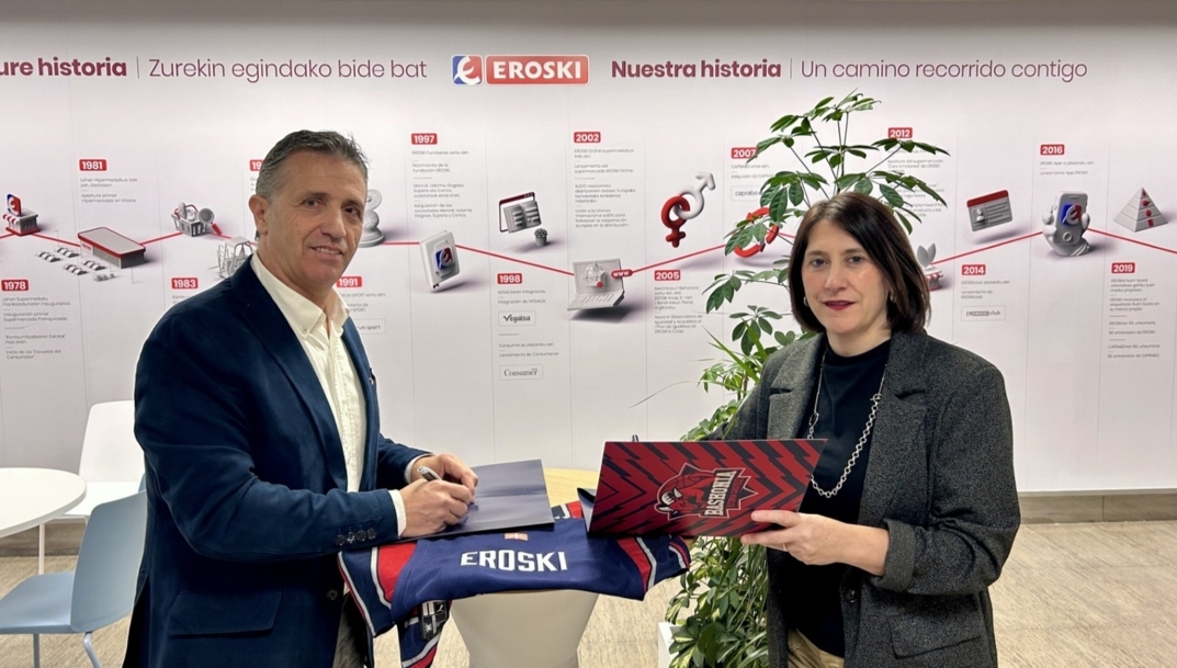 Eroski renueva su acuerdo de colaboración con el club deportivo alavés Kosner Baskonia 