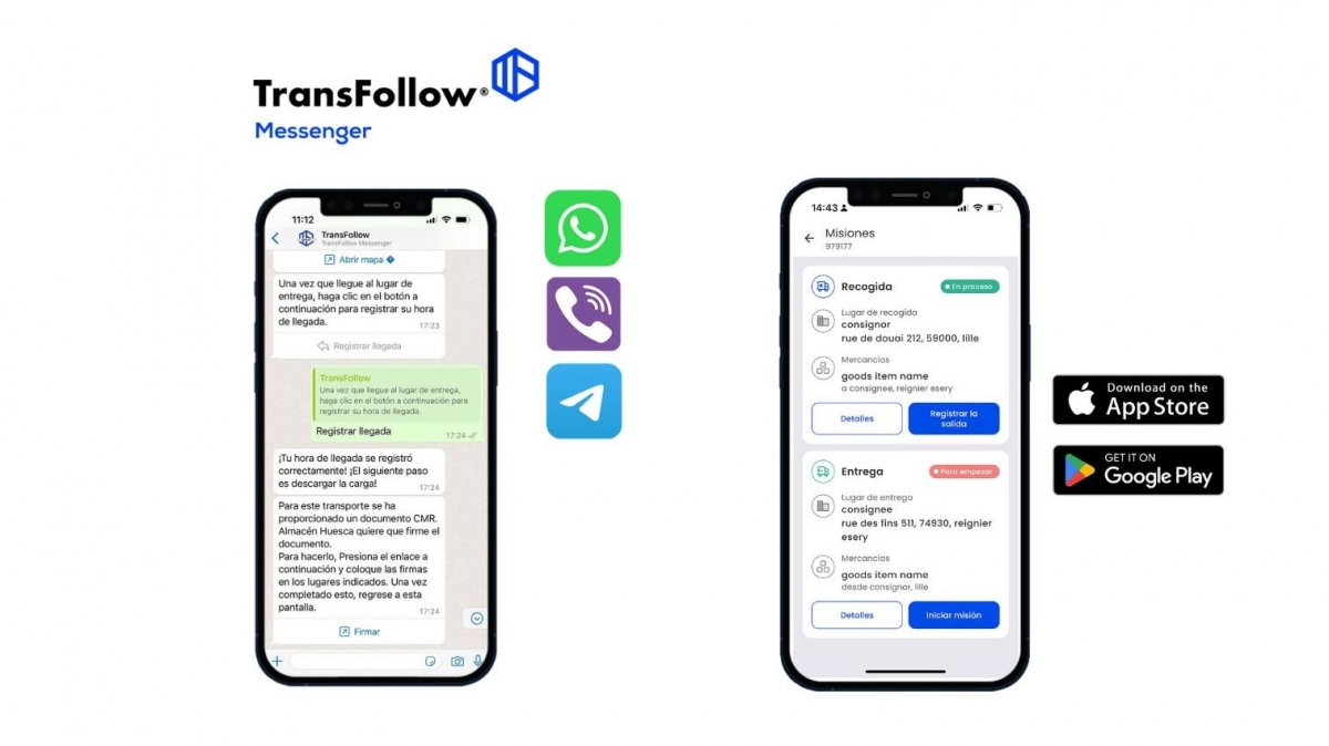 Los conductores pueden recibir asignaciones y compartir documentos de transporte utilizando aplicaciones conocidas como WhatsApp, Viber o Telegram.