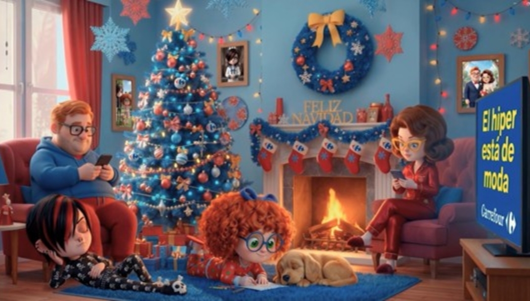 Carrefour presenta un spot navideño con su agente de IA como protagonista