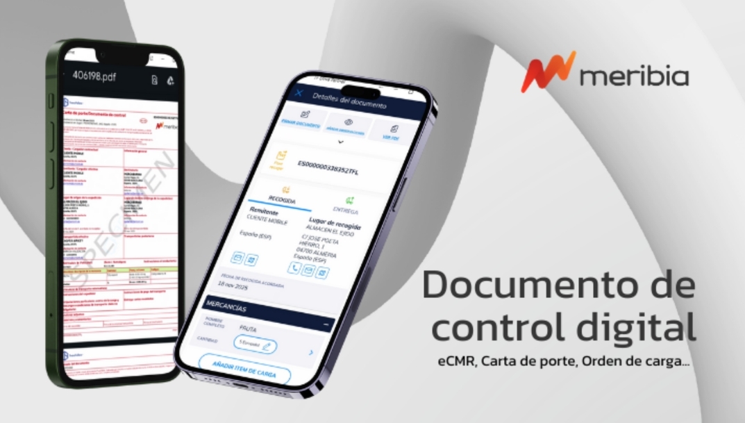 Meribia ofrece ya el documento de control digital, obligatorio para empresas de transporte a partir de octubre de 2026