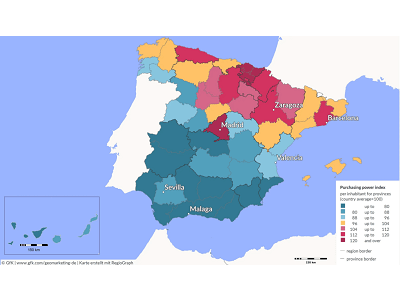 España, por debajo de la media europea en poder adquisitivo