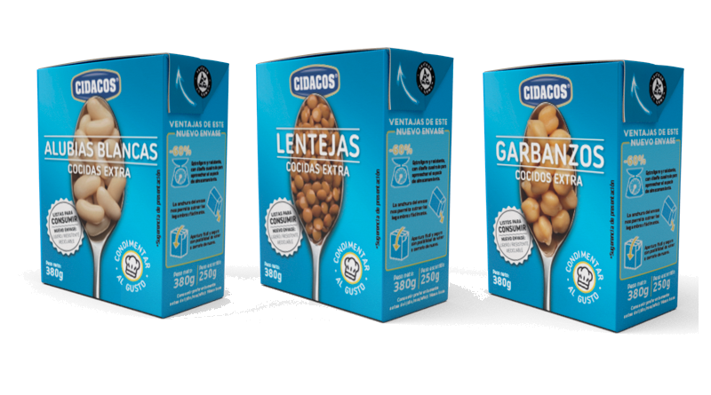 Cidacos lanza sus tradicionales legumbres cocidas en los envases de cartón de Tetra Pak