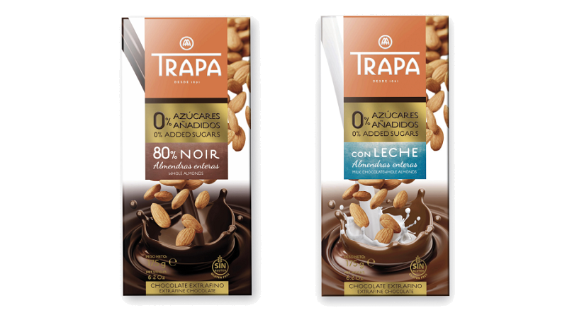 Chocolates Trapa presenta sus nuevas tabletas 0% azúcares añadidos
