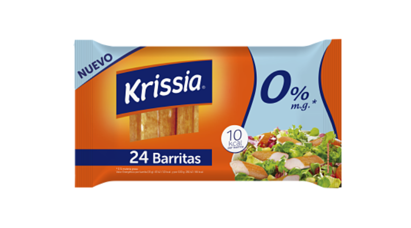 Angulas Aguinaga lanza las barritas bajas en calorias Krissia 0%