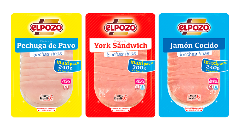 Nueva gama de loncheados de ElPozo con un innovador sistema recerrable