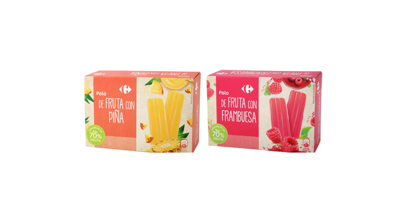 Carrefour lanza helados con un alto porcentaje de frutas
