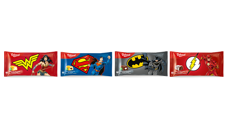 Superman, Batman, Wonder Woman y Flash protagonizan una completa gama de pastelitos Dulcesol