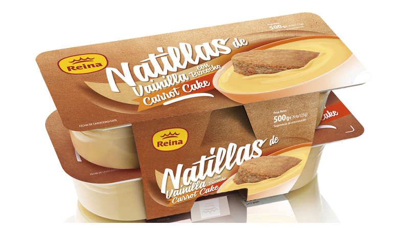 Llegan las Natillas de Vainilla con Bizcocho Carrot Cake Reina