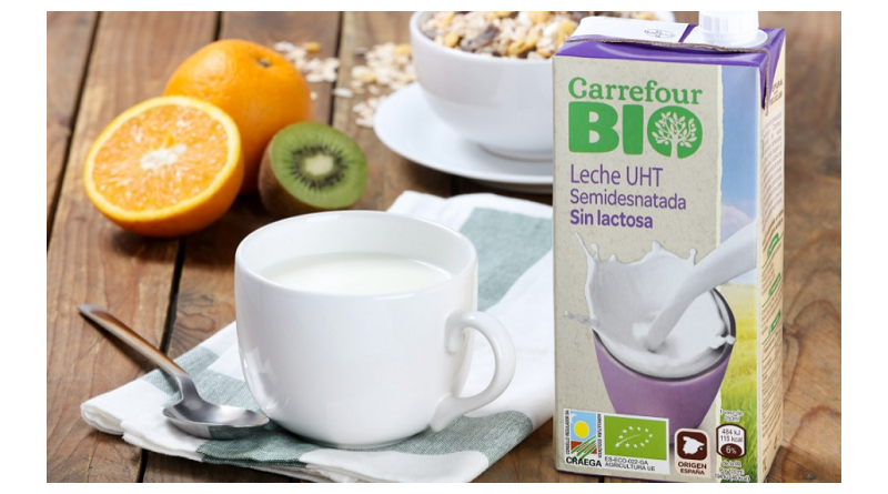 Carrefour presenta su primera leche sin lactosa bio