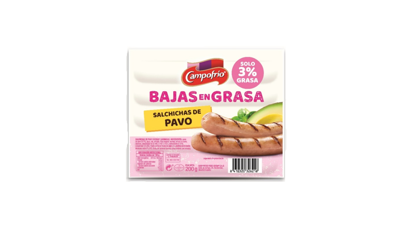 Campofrío presenta sus nuevas salchichas de pavo bajas en grasa