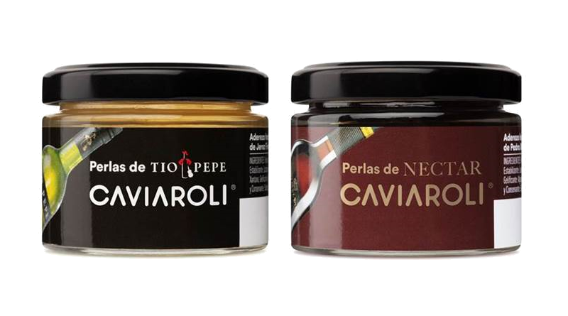 CAVIAROLI presenta sus nuevas perlas de TÍO PEPE y perlas de Néctar
