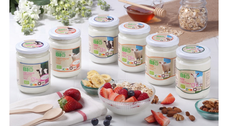 Carrefour ofrece la mayor gama de yogures ecológicos del mercado