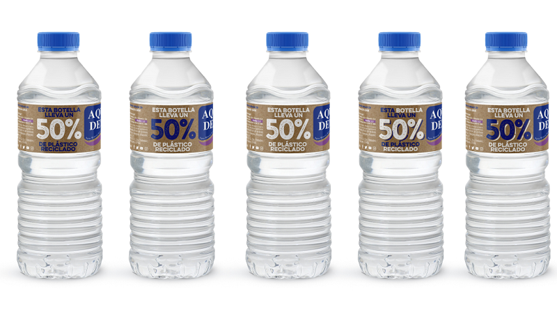 Aquadeus lanza una botella de PET reciclado