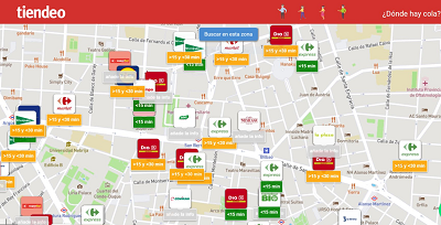 Conoce la espera en los supermercados de tu alrededor en tiempo real