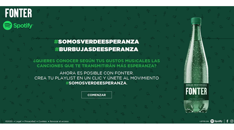 Fonter presenta la campaña  #SomosVerdeEsperanza en Spotify