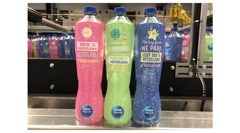 Nestlé Aquarel lanza su primera botella de agua fabricada con plástico 100% ya reciclado y reciclable
