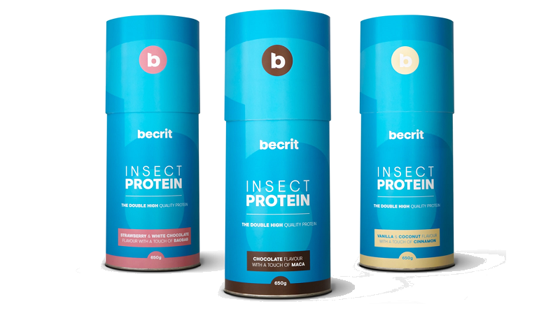 Becrit lanza la primera gama de batidos con proteína de insecto de España