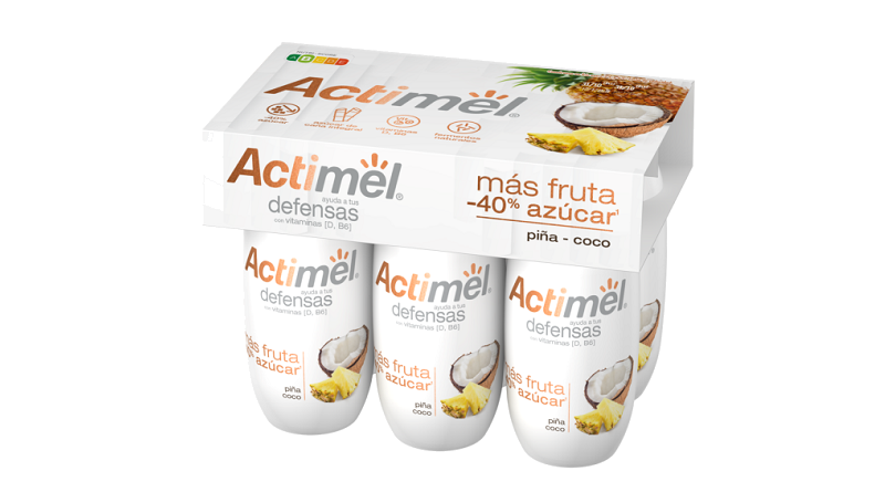 Actimel, con un 40% menos de azúcar, sigue ayudando a las defensas